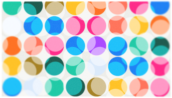Abstract header image featuring a grid of colorful, overlapping circles. The design evokes a sense of community, collaboration, and playful connection.